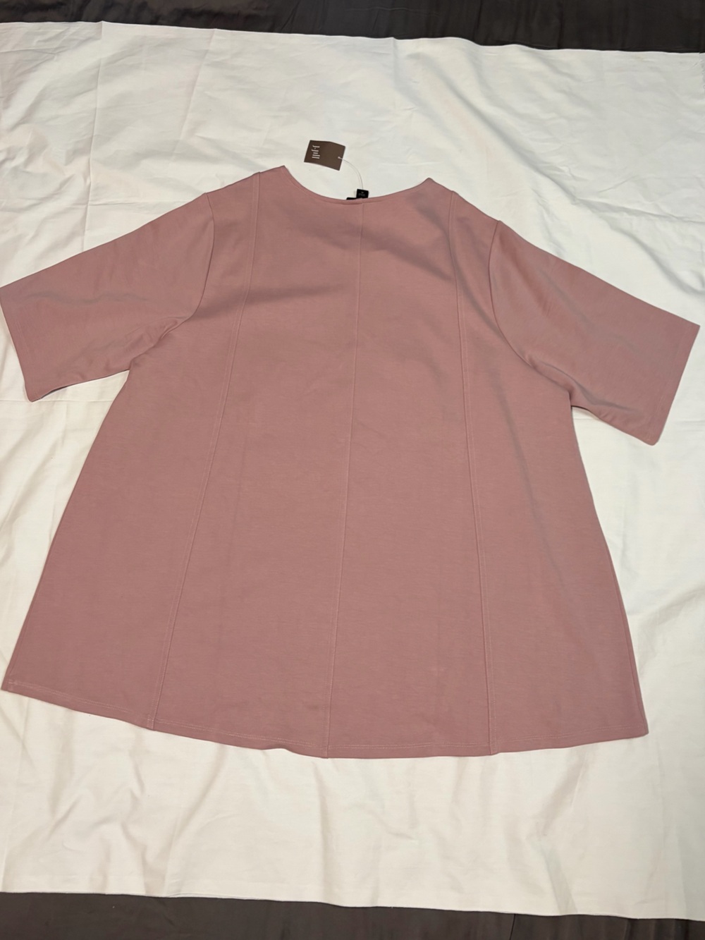 J. Jill Wearever Collection Dusty Plum Purple Scoop Neck Seamed Top Shirt XL NWT - Picture 4 of 4